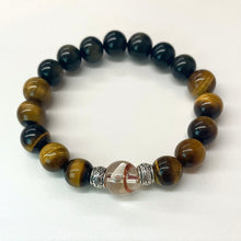 Tiger Eye & Gold Sheen Obsidian NFC Courage Bracelet