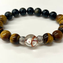 Tiger Eye & Gold Sheen Obsidian NFC Courage Bracelet