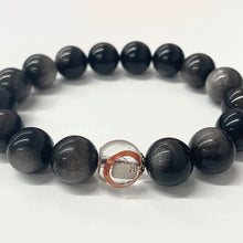 Black Obsidian Silver Sheen NFC Energy Bracelet